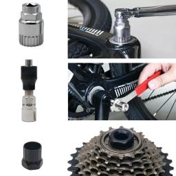 Conjuntos de ferramentas para reparo de bicicleta, disjuntor de corrente, extrator de manivela, régua de medição de corrente de bicicleta mtb, remoção de volante, ferramentas de reparo de ciclismo ao ar livre - Image 3