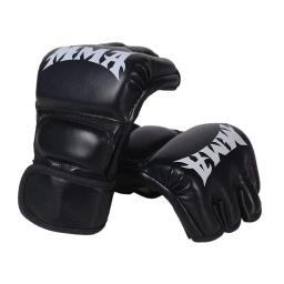 Luvas de boxe meio dedo profissional para adultos, combate sandbag treinamento, sanda, muay thai, mma, kickboxing, 2024 - Image 5