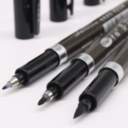 Palavras chinesas Desenho Canetas Marcador, Caligrafia Brush Pen, Aprendizagem Papelaria, Arte do Estudante, Material Escolar, 3pcs por conjunto - Image 1