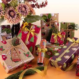 Papel de embrulho kraft retro face única, papel artesanal DIY para embalagem de presentes de Natal e Ano Novo, 1pc - Image 2