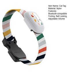Gato tag bluetooth gato nome tag encontrar sino olhando ajustável volume fivela de monitoramento de saúde anti-asfixia cão tag pet suprimentos - Image 6