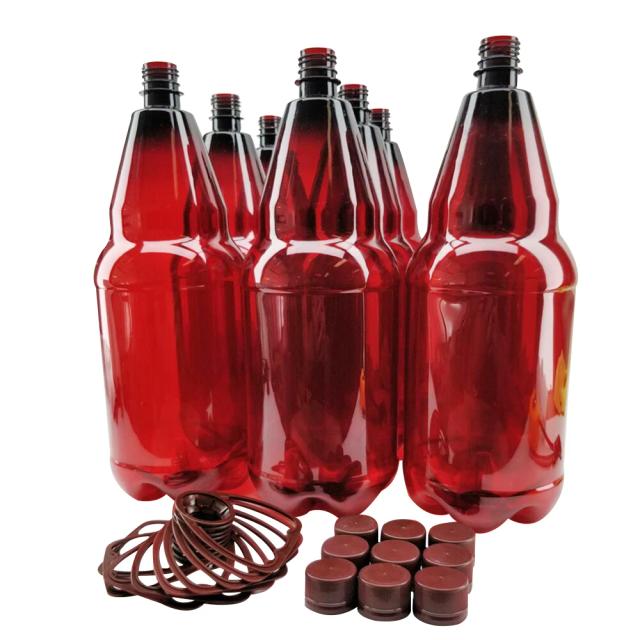 Garrafas PET Keegland de 2,5L (Pacote com 9) com Tampas de Rosca - Ideais para Cerveja e Equipamentos de Fabricação Caseira
