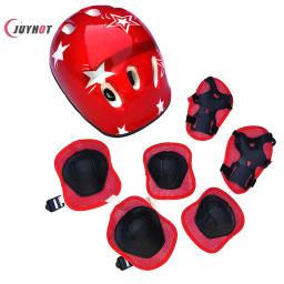 Equipamento de proteção para crianças, capacete de bicicleta, joelheiras, pulso, protetor de cotovelo, ciclismo de rolo, esportes, capacete protetor, 7 pçs/set - Image 4