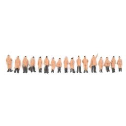 Trilha de trem em miniatura, 50pcs, 50pcs, ferrovia, trabalhador, pessoas, layout, decoração, escala 1:87 ho, figuras pintadas, acessórios modelo - Image 5