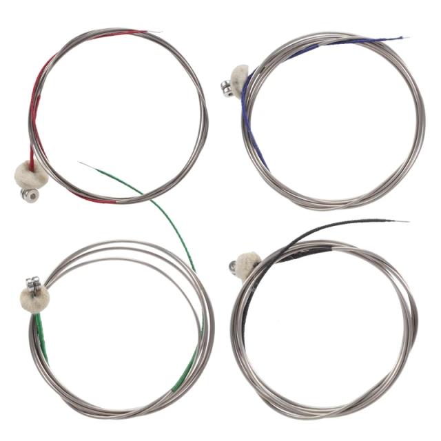 Conjunto de 4 Cordas para Contrabaixo - Tamanhos 1/8 a 4/4, Graves Duplas, Alta Qualidade