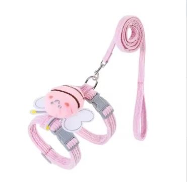 Conjunto de arnês e trela ajustável para animal de estimação, confortável e respirável, adequado para gatos e cães pequenos - Image 1