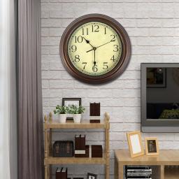 Relógio de parede grande retro relógio de parede não ticking clássico silencioso relógios sala estar cozinha quarto decoração escritório em casa - Image 2