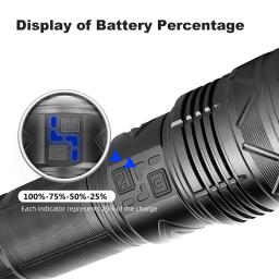 Alta Potência Lanterna LED, Super Brilhante, Tocha De Longo Alcance, Recarregável, Ultra Poderoso, Ao Ar Livre, Tático Lâmpada De Mão, Lanterna De Acampamento - Image 4