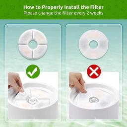 Filtros para fonte de animais de estimação, dispensador de água para cães e gatos, sistema multifiltração, carvão ativado, filtro de substituição, pacote com 4/8 - Image 4