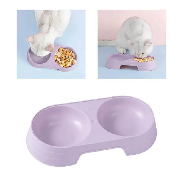 Tigelas Alimentadoras Premium Duplas para Gatos e Cães Pequenos - Dispensador de Alimentos Ideal para Animais de Estimação