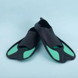 Nadadeiras De Treinamento De Natação Profissional, Nadadeiras De Plástico, Nadadeiras De Snorkeling, Lâmina Curta, Mergulho, 1 Par - Image 4
