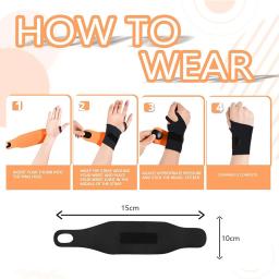 Protetor de pulso elástico ultrafino, adequado para ambas as mãos para evitar artrite de entorse, esportes, fitness, 1pc - Image 6
