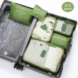 Saco De Armazenamento De Viagem Para Roupas, Organizador De Mala, Bolsa De Guarda-Roupa, Caixa De Cubo De Embalagem De Sapatos, 6Pcs por Conjunto - Image 4