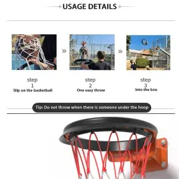 Portátil PU Basketball Net Frame, Interior e Exterior, Removível, Profissional, Acessórios - Image 4