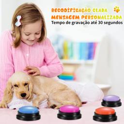 Botão De Gravação De Voz Para Comunicação Pet, Brinquedos Do Cão, Buzzer De Treinamento, Botão De Falar Gravável, Brinquedo De Inteligência - Image 2