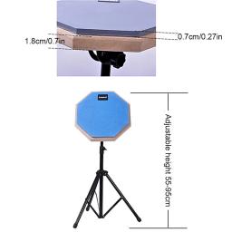 Snare Drum Prática Pad para bateria, dupla face, silencioso, Drum Pad com duas superfícies, 8 em - Image 6