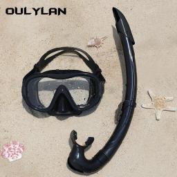 Oulylan Snorkeling Set para Adultos, Saia De Silicone, Óculos Anti-Fog, Máscaras De Mergulho, Equipamento De Piscina, Profissional - Image 1