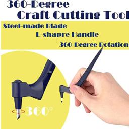 DIY Arte e Artesanato Ferramentas De Corte, Lâmina Rotativa De 360 Graus, Cortador De Papel De Segurança, 3 Lâmina De Substituição, Fabricação De Janela De Papel - Image 4