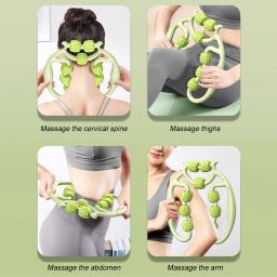 Rolo de massagem anti-celulite massageador corpo perna emagrecimento rolo dispositivo de treinamento de yoga em forma de u pilates rolo de relaxamento muscular - Image 6