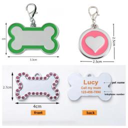 Etiquetas de identificação personalizadas gravadas para animais de estimação, coleira, aço inoxidável personalizado, cachorro e gato, qualquer nome - Image 3