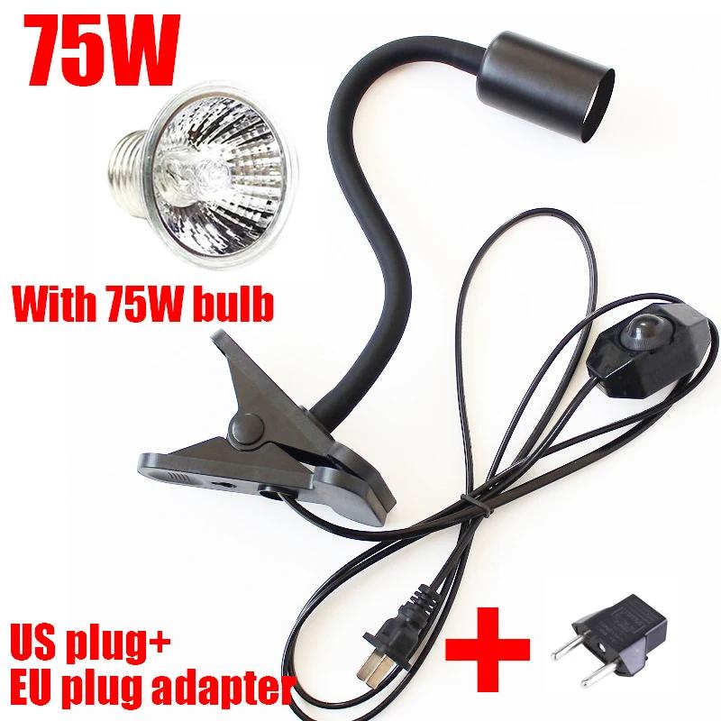 Lâmpada de sol de tartaruga 220v, com 25/50/75w uva + uvb, espectro completo, lâmpada solar para tartaruga, suplemento de cálcio, caixa de animais de estimação, iluminação - Image 1