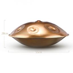 Tambor de mão dourado 440 Hz, 432 Hz com língua de aço para ioga, instrumento de meditação, iniciante, presente de tambor, 22 pol., 9, 10, 12 notas - Image 5