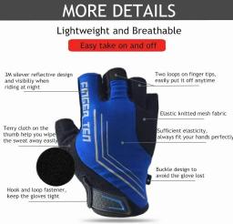 Luvas de ciclismo acolchoadas gel para homens e mulheres, antiderrapantes, absorventes de choque, respiráveis, mountain bike, bmx, mtb, dirt bike - Image 4