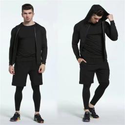 Terno esportivo masculino ginásio de fitness compressão conjunto roupas esportivas correndo jogging esporte wear roupas exercício rashguard mma treino masculino - Image 6