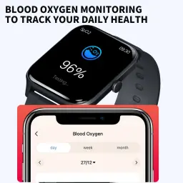 Kumi ku3s alexa relógio inteligente tuya chamada esporte fitness freqüência cardíaca pressão arterial monitor de sono ip68 à prova dip68 água feminino smartwatch - Image 5