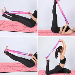 Tapete de Yoga Cinto Cinta elástica Ajustável Sports Sling Ombro Carry Strap Belt Exercício Equiment Ginástica Yoga Cinto Trecho - Image 4