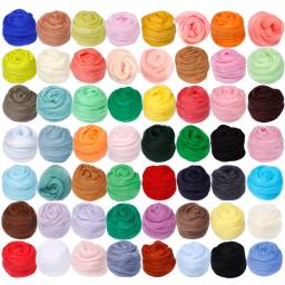 Fibra de lã sentiu tecido, brinquedos artesanais, kit de feltragem, 10g, 20g, 50g, 100g - Image 2