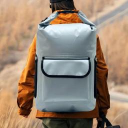 Mochila de pesca ao ar livre à prova d'água material PVC praia surf bolsa de ombro Y238 - Image 1