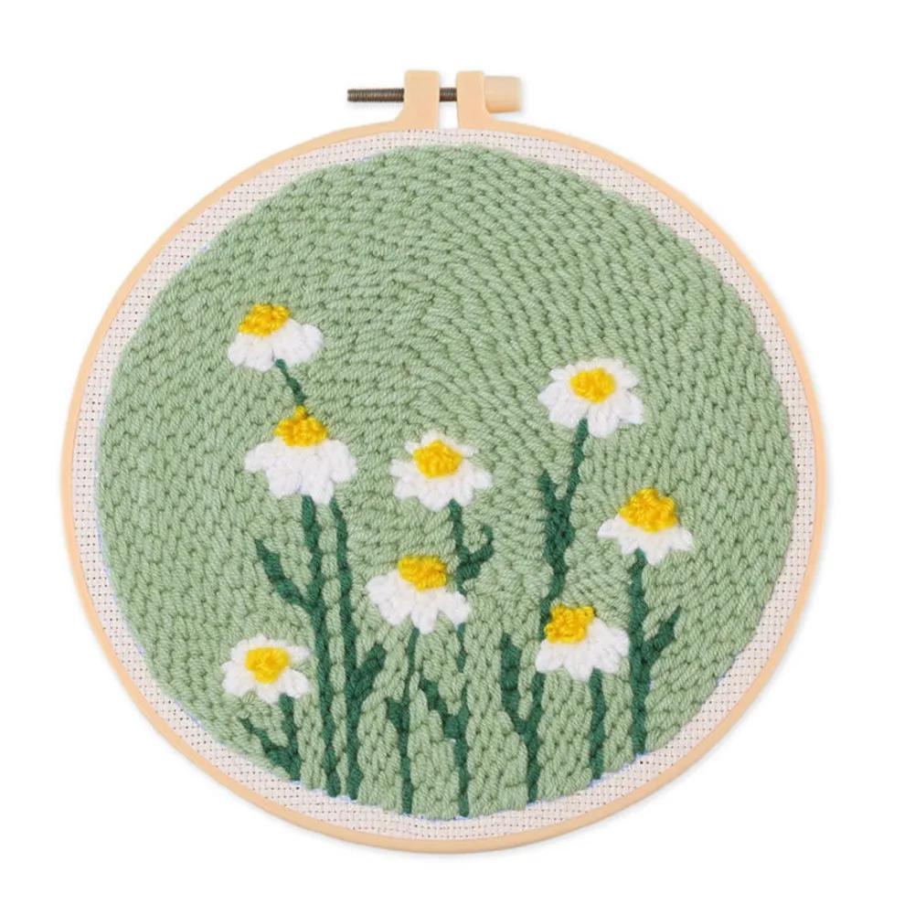Kits de iniciação para bordados, Punch Needle Kit para Craft Lovers, Tecido com Fios Padrão e Bordados Hoo - Image 1