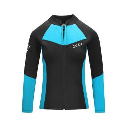 Fato com zíper frontal de neoprene para mulheres, traje mergulho adulto, mergulho livre, surf e natação, 1,5mm - Image 2
