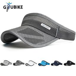 Gtubike viseira elástica aba longa vazio chapéu superior verão proteção uv chapéus de sol dos homens ciclismo correndo esportes golfe viseira boné - Image 1
