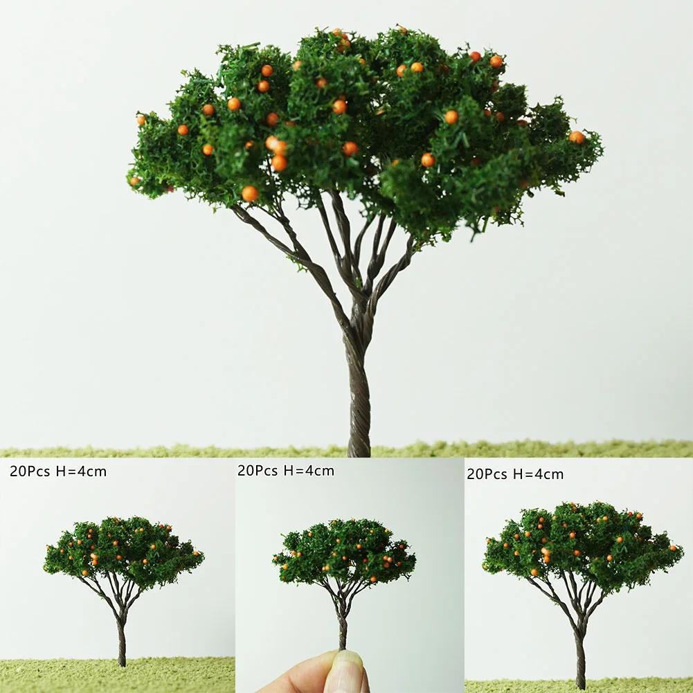 Micro árvores de paisagem para decoração, árvores modelo, trem, ferrovia, paisagem, diorama, árvore de escala, 7cm, modelo de construção, estrada, presente, 20pcs - Image 1