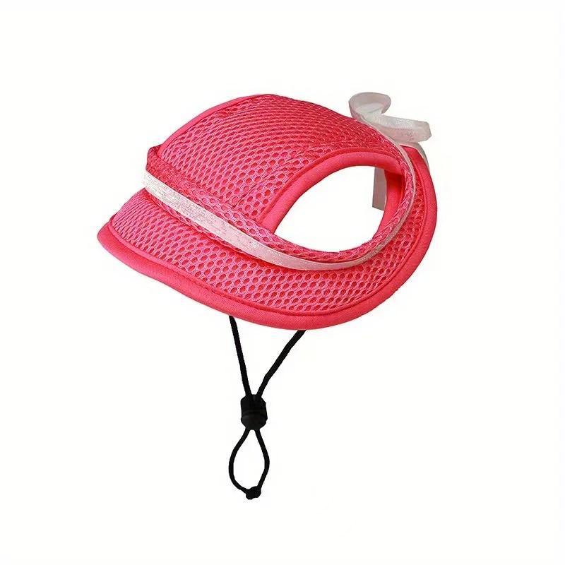 Chapéu de estimação ajustável para proteção solar, perfeito para cães e gatos, decoração do arco incluída, 3 peças - Image 1