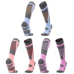 Inverno meias de esqui térmicas ciclismo futebol snowboard meias tubo alto para mulheres esqui ao ar livre ciclismo correndo caminhadas - Image 6