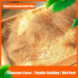 200g natural casca de coco fibra flowerpot capa artesanato à prova de insetos proteger flor planta solo manter quente réptil cama ninho de pássaro - Image 3