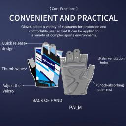 Kyncilor-Luvas antiderrapantes profissionais de ciclismo, Absorvente de choque, Resistente ao desgaste, Confortável, Respirável, Esportes ao ar livre - Image 5