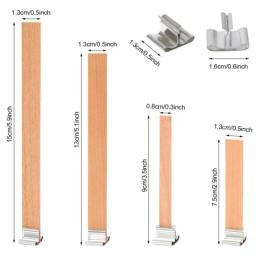 Pavio De Vela De Madeira com Clip Base, Cera De Abelha Queimando, Sem Fumaça, Artesanato, Vime, Parafina, Vela Fazendo Suprimentos, Alta Qualidade, 30Pcs - Image 3