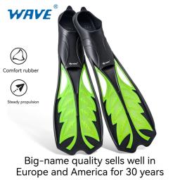 Wave Deep Diving Flippers Set, Snorkel Goggles, Adultos e Crianças Natação Aid, Equipamento Aquático - Image 1