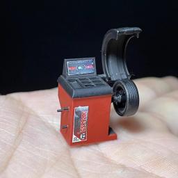 Máquina de Equilíbrio Dinâmico para Decoração Cena, Cena Miniatura, Carros Veículos Brinquedos, Decoração Modelo, 1: 64 Escala Pneu - Image 1
