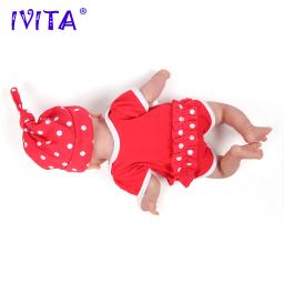 Ivita 14 polegada 1.65kg corpo inteiro silicone bebe reborn boneca macio realista bebê diy brinquedos em branco realista menina bonecas do bebê para crianças - Image 3