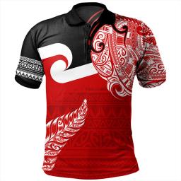 Nova Zelândia Rugby Impressão Polo Camisa para Homens, 3D Bandeira T-Shirt, Maori Padrões, Moda Roupas Vintage, NZ WAITANGI, Gráfico - Image 4