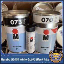 Marabu-Tintas de metal e vidro de alta qualidade, Serigrafia Premium, GL070, Branco, GL073, Preto - Image 6