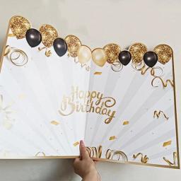 Enorme cartão de aniversário 21x15in, cartão personalizado de tamanho grande, cartões de feliz aniversário, grandes sinais de festa de feliz aniversário, livro de visitas gigante - Image 5