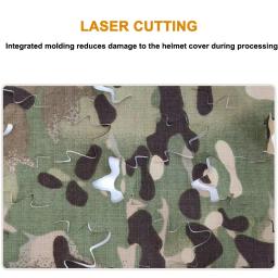 Mochila líquida de camuflagem 3D Kit de capa de capacete Corte a laser Malha de camuflagem para caça Airsoft Acessórios de capacete tático - Image 6
