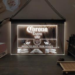 Corona-Extra Bar Beer 3D Escultura LED Neon Sign, Wall Art para Casa, Quinta, Quarto, Quarto, Decoração de Escritório, Único, Eye-Catching - Image 1