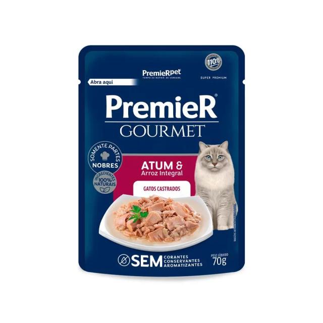 Ração Úmida PremieR Gourmet de Atum para Gatos Castrados 70g